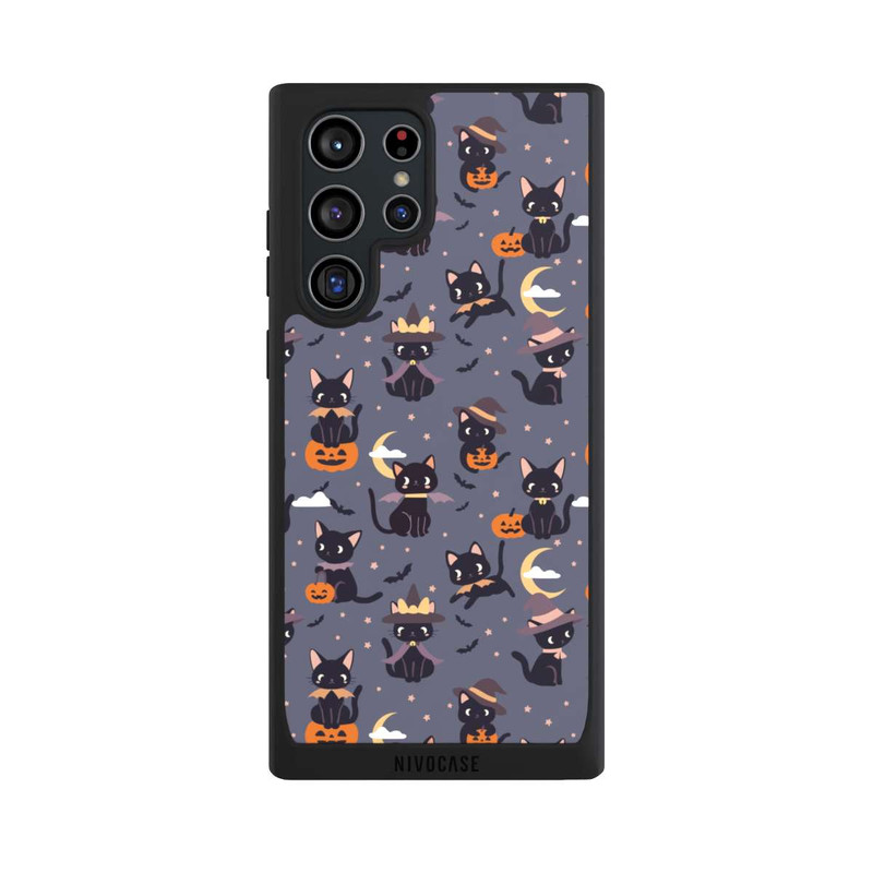 Galaxy S22 Ultra NIVOpure Cute Halloween Witch Cats and Pumpkins