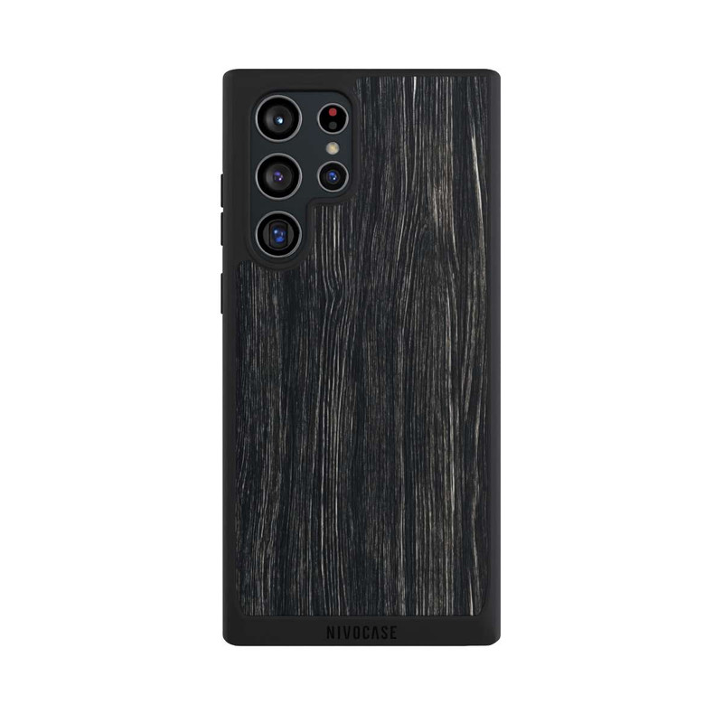 Galaxy S22 Ultra NIVOpure Dunkle Holzstruktur