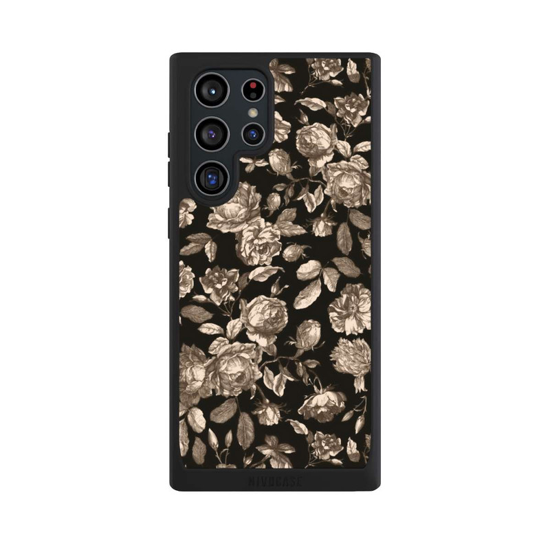 Galaxy S22 Ultra NIVOpure Toile fleurs foncées