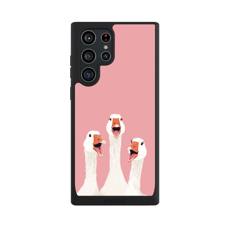 Galaxy S22 Ultra NIVOpure Three Geese Pink with AI