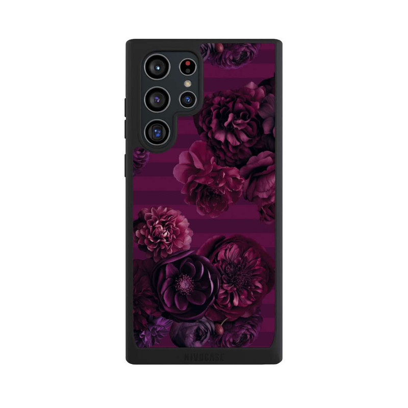 Galaxy S22 Ultra NIVOpure Majestic Baroque Blossom Dream Burgundy Pink with AI
