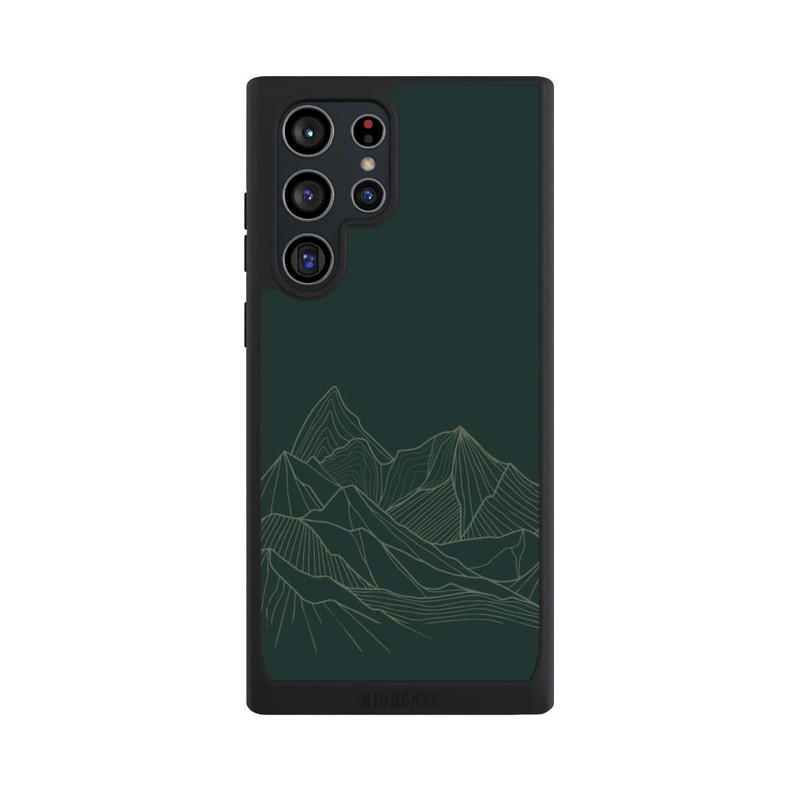 Galaxy S22 Ultra NIVOpure Dessin Au Trait De Montagne Vert