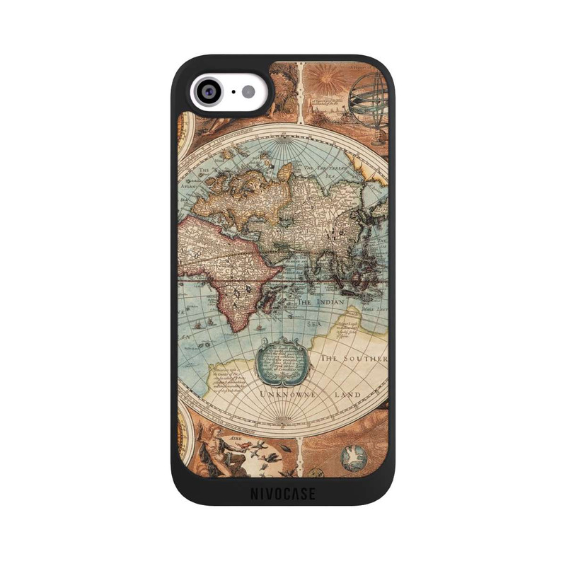 iPhone SE 2022 NIVOpure Carte du Monde Ancienne