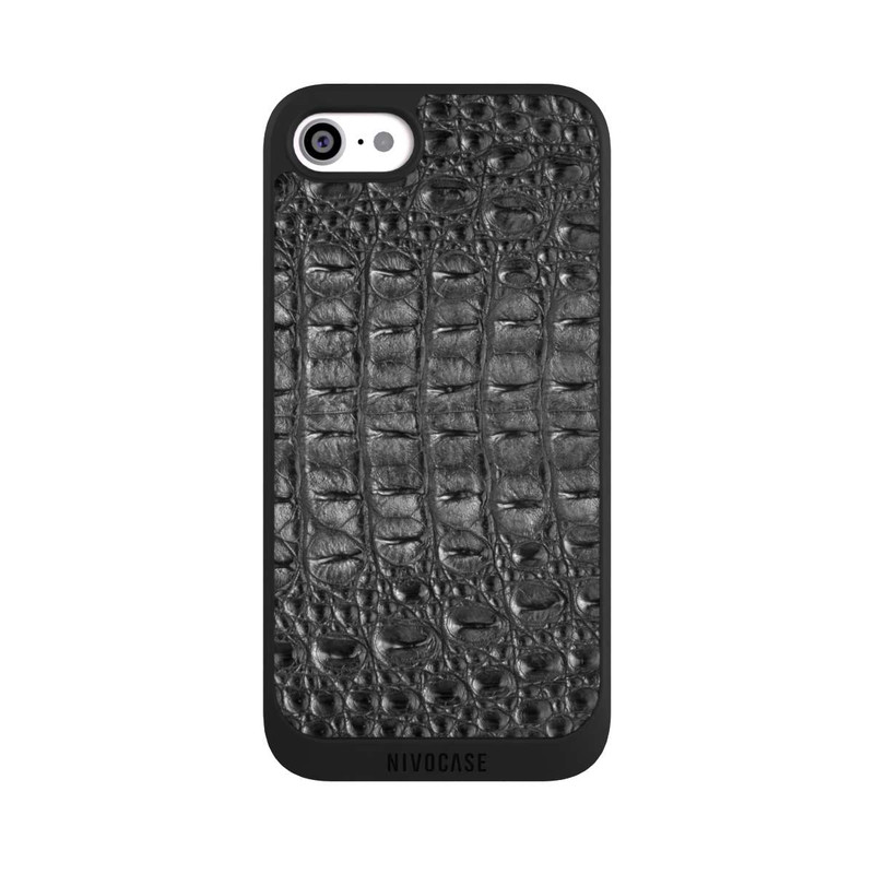 iPhone SE 2022 NIVOpure Croco Grey Black