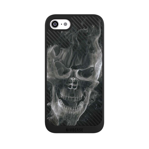 Apple iPhone SE (2022) NIVOpure rauchender Totenkopf Carbon