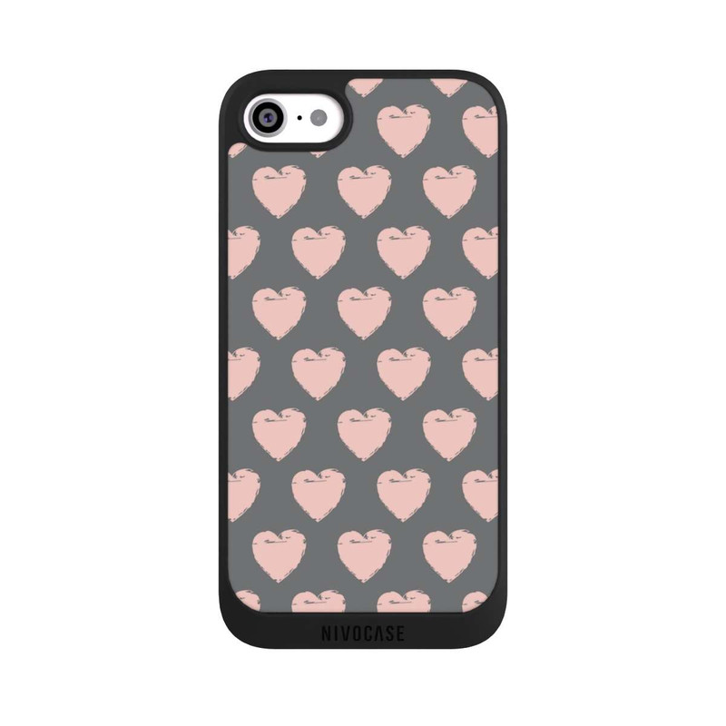 iPhone SE 2022 NIVOpure Heart Pattern Pink