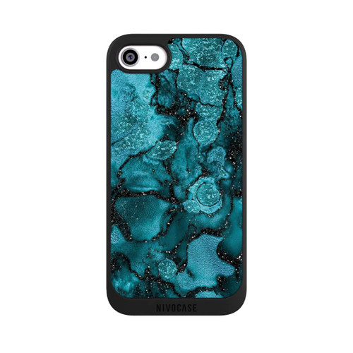 Apple iPhone SE (2022) NIVOpure  Blauer Glitzerlook