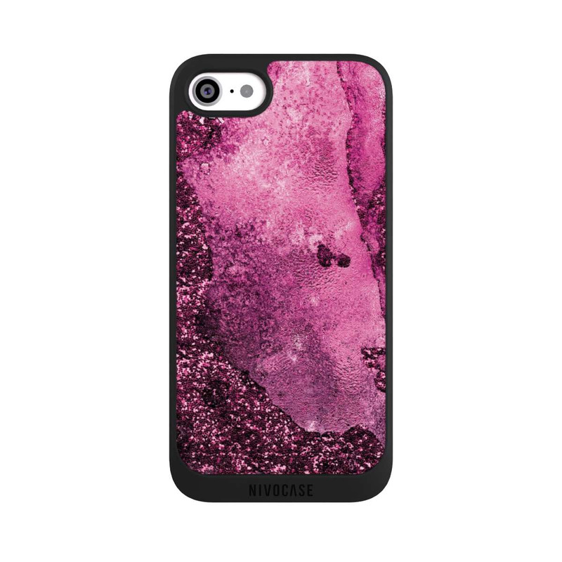 iPhone SE 2022 NIVOpure Pink Glitter Marble 2