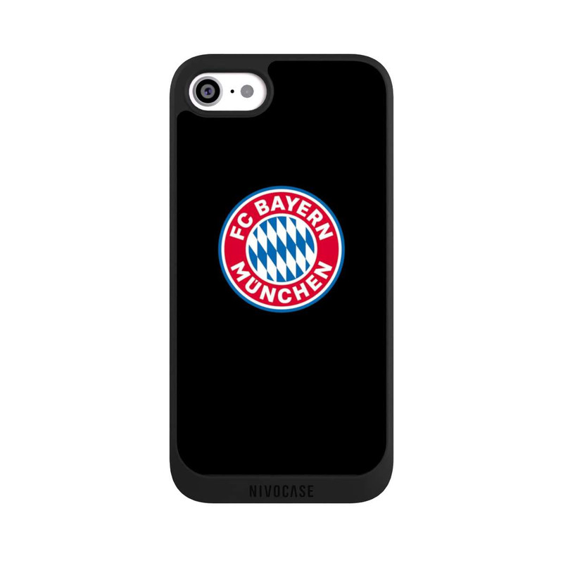 iPhone SE 2022 NIVOpure Logo FCB sur fond noir