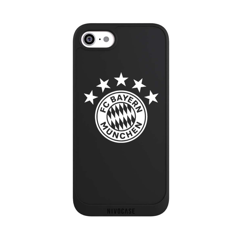 iPhone SE 2022 NIVOpure Logo FCB Uni avec Étoiles - sans Fond