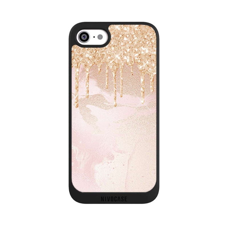 iPhone SE 2022 NIVOpure Rosegold Glitter Droplet Look
