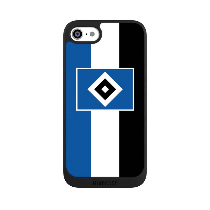 iPhone SE 2022 NIVOpure HSV Streifen - Blau-Weiß-Schwarz