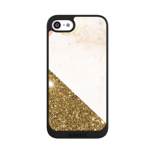 Apple iPhone SE (2022) NIVOpure Marmor-Collage in Goldoptik