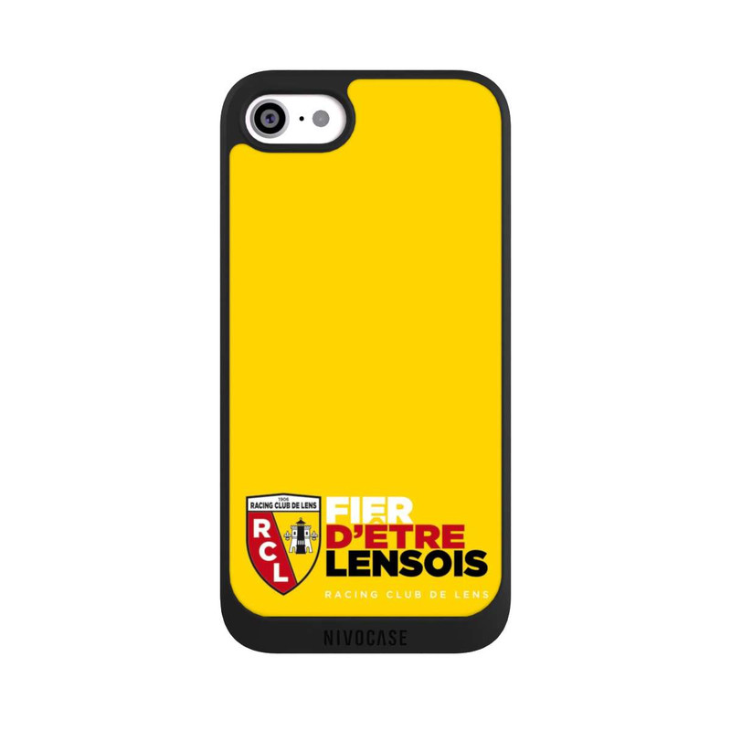 iPhone SE 2022 NIVOpure Fond Logo RCL Jaune