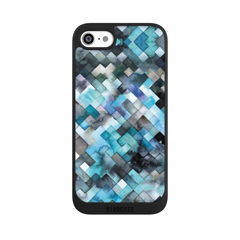 iPhone SE 2022 NIVOpure Moody Geometry Blue