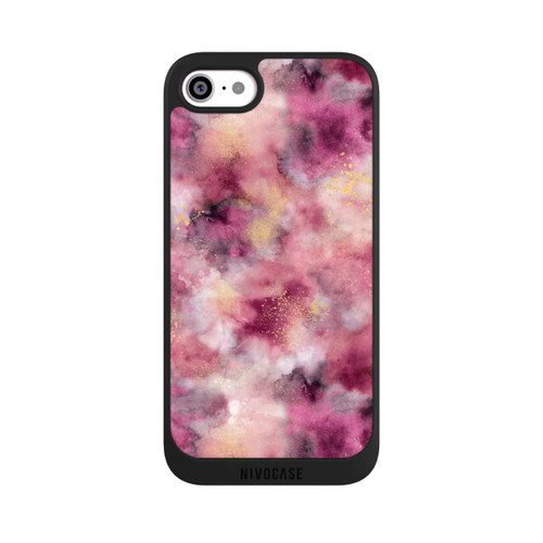 Apple iPhone SE (2022) NIVOpure Rauchiges Marmoraquarell rosa