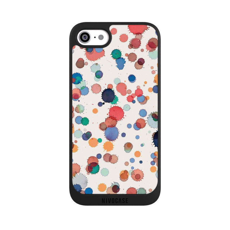 iPhone SE 2022 NIVOpure Tropfen Aquarell Textur Blau Gelb
