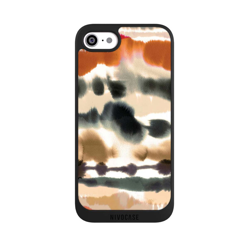 iPhone SE 2022 NIVOpure Soft Nautical Watercolor Lines Orange