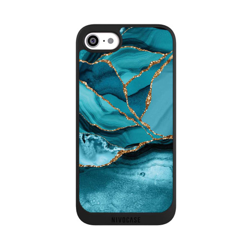 Apple iPhone SE (2022) NIVOpure Eisblaue Marmor Landschaft