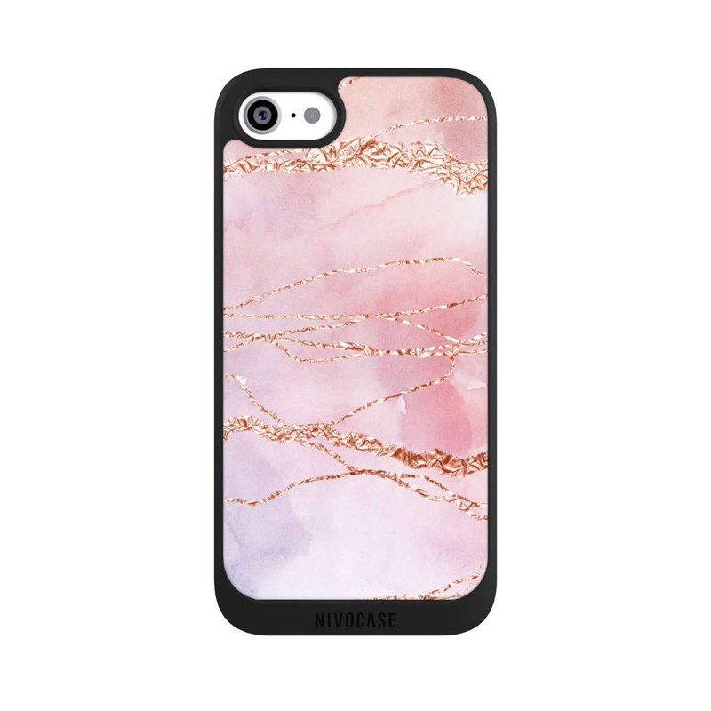 iPhone SE 2022 NIVOpure Glitter Look Pink Girly Marmor