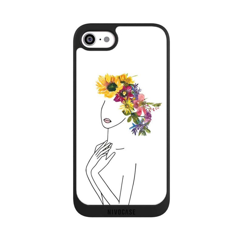 iPhone SE 2022 NIVOpure Line Art Woman flowercrown