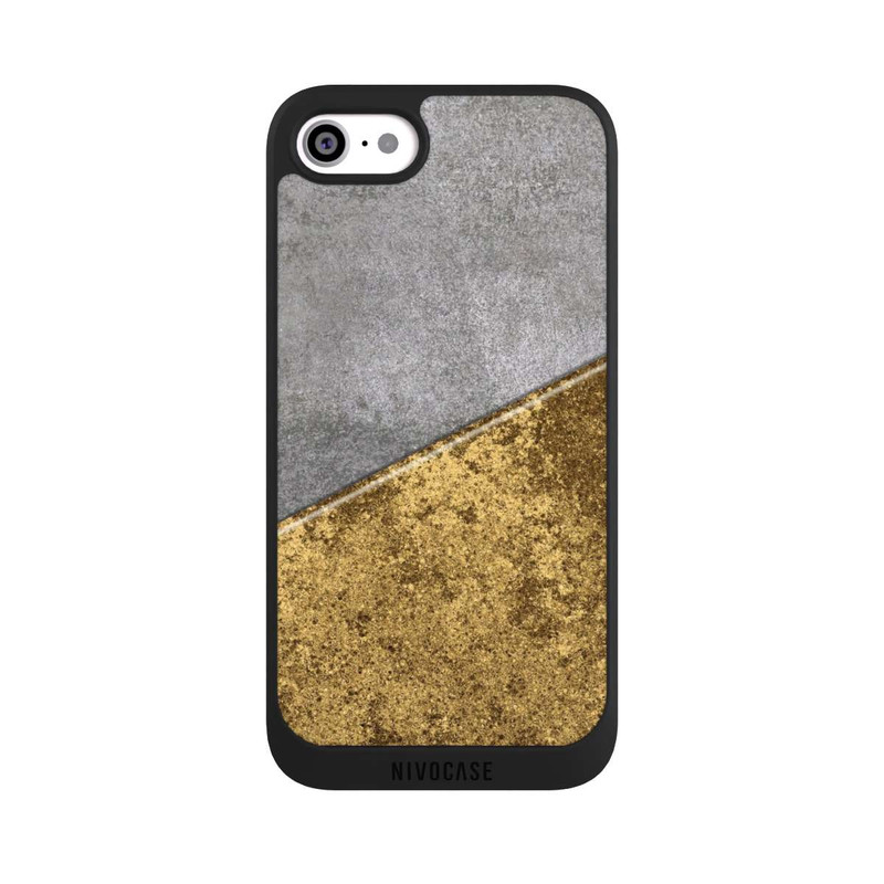 iPhone SE 2022 NIVOpure Beton und Goldlook