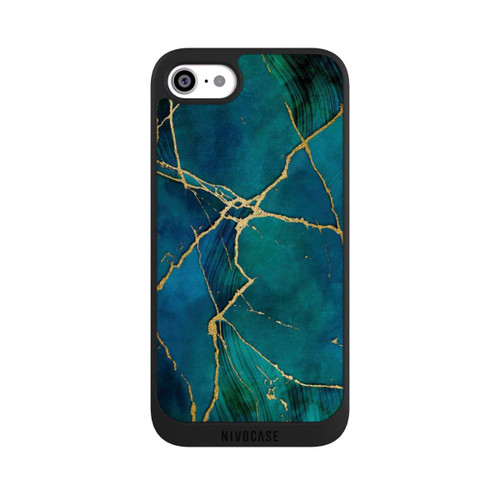 Apple iPhone SE (2022) NIVOpure Mineral glamour blue gold look
