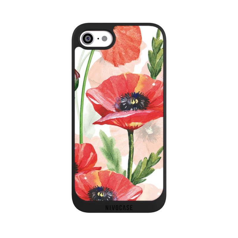 iPhone SE 2022 NIVOpure Wasserfarbe Mohnblumen