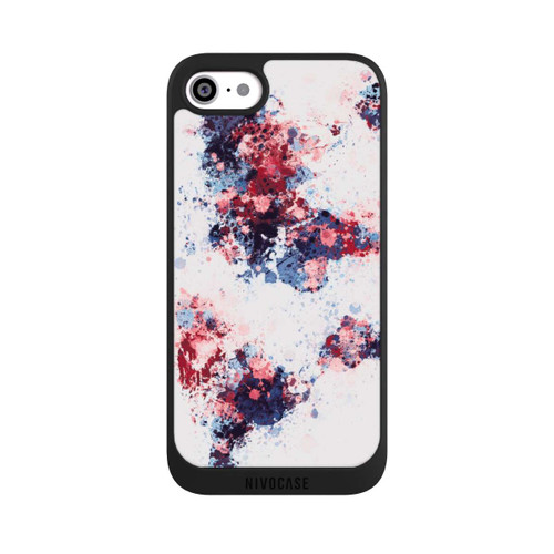 Apple iPhone SE (2022) NIVOpure World Map Paint Splashes Blue Red
