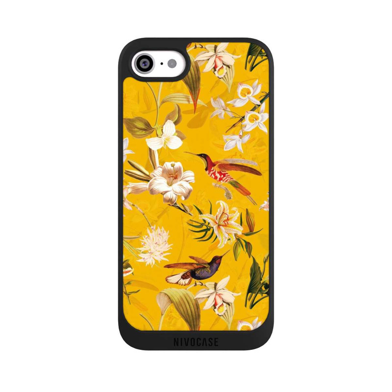 iPhone SE 2022 NIVOpure Kolibrimuster gelb