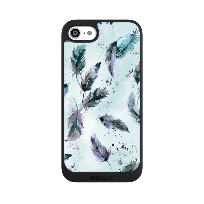 iPhone SE 2022 NIVOpure Plumes Magiques Bleu Doux