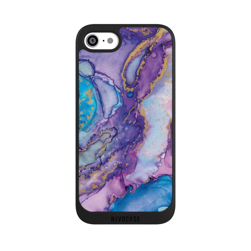 iPhone SE 2022 NIVOpure Strudel lila und blau