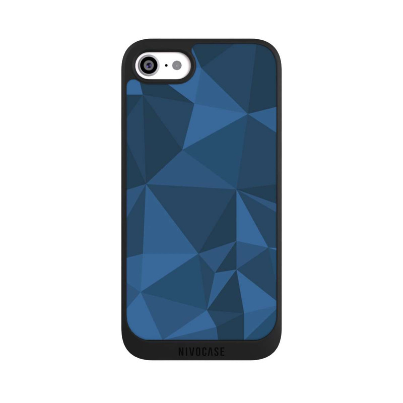 iPhone SE 2022 NIVOpure Polygon Pattern Blue