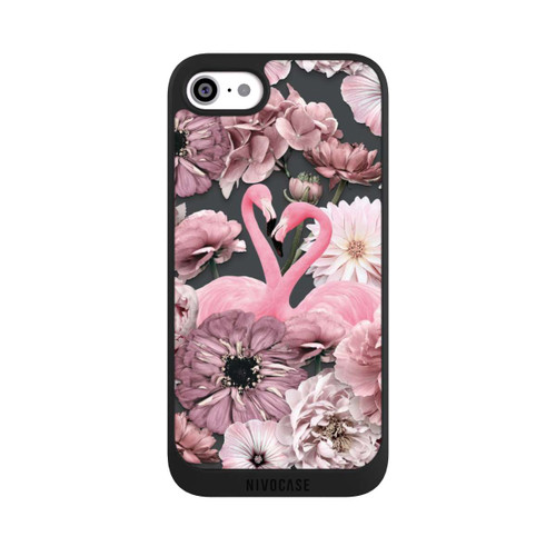 Apple iPhone SE (2022) NIVOpure Flamingos in Blumen Muster