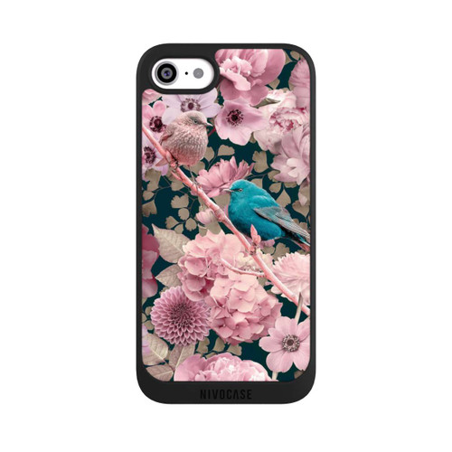 Apple iPhone SE (2022) NIVOpure Spatzen im rosa Blumenmuster