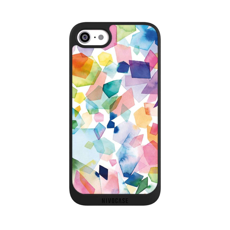 iPhone SE 2022 NIVOpure Bunte Aquarelledelsteine ​​und Diamanten