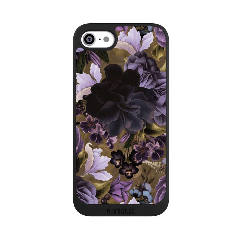 iPhone SE 2022 NIVOpure Purple and Gold Vintage Flowers