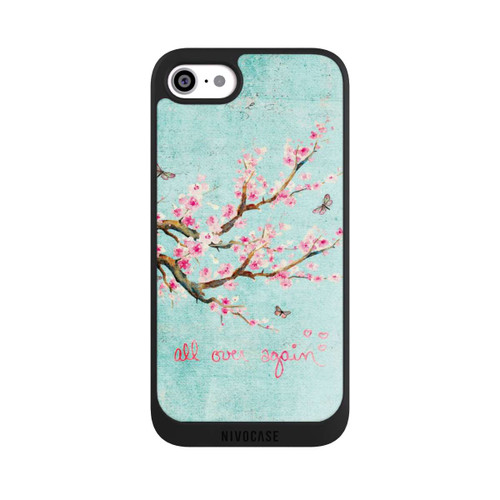 Apple iPhone SE (2022) NIVOpure Motif d'arbre en fleurs de cerisier bleu