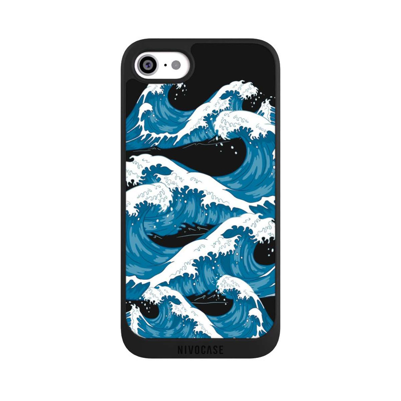 iPhone SE 2022 NIVOpure Sea Waves Black Kanagawa
