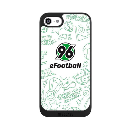 Apple iPhone SE (2022) NIVOpure Hannover 96 Football Pattern Design White