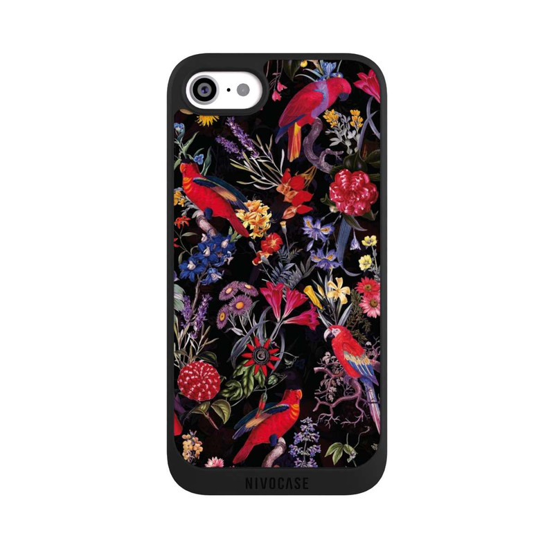 iPhone SE 2022 NIVOpure Dark Flowers and Parrots