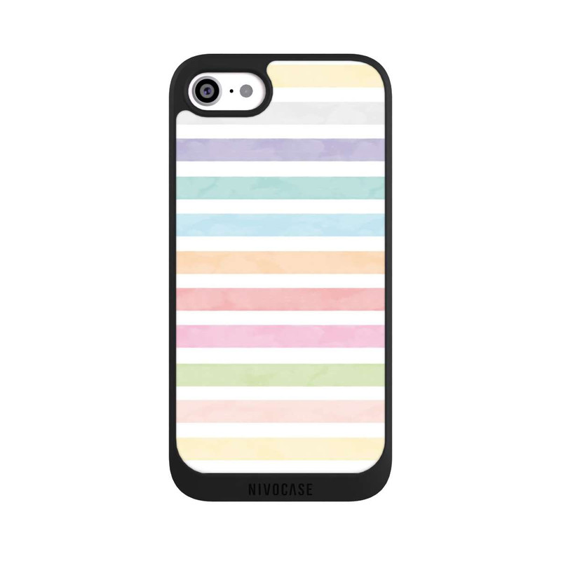 iPhone SE 2022 NIVOpure Regenbogenfarbene Streifen