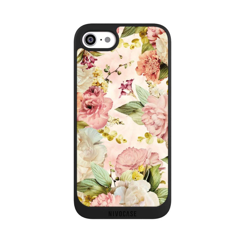 iPhone SE 2022 NIVOpure Flower Frame Peonies beige