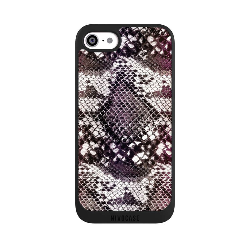 iPhone SE 2022 NIVOpure Burgundy Snake Skin Pattern