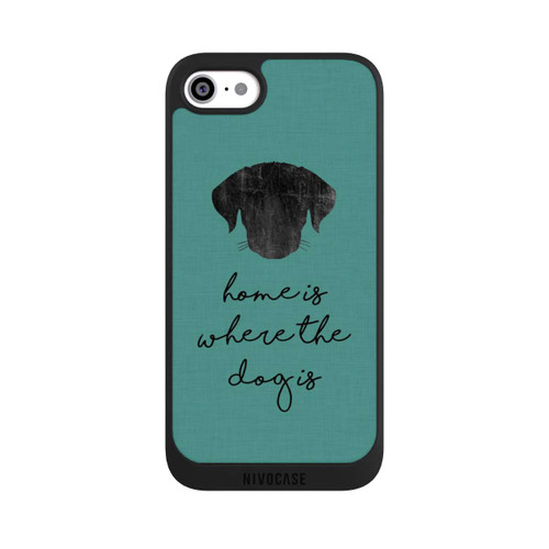 Apple iPhone SE (2022) NIVOpure Home Is Where The Dog Is - Schwarz auf Türkis