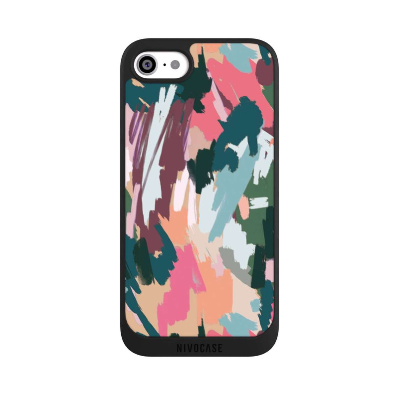 iPhone SE 2022 NIVOpure Abstrait Artistique Texture Rose