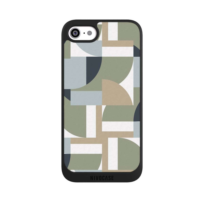 iPhone SE 2022 NIVOpure Polygones futuristes du Bauhaus Beige
