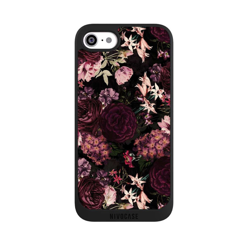 iPhone SE 2022 NIVOpure Fond Fleur Violet Foncé