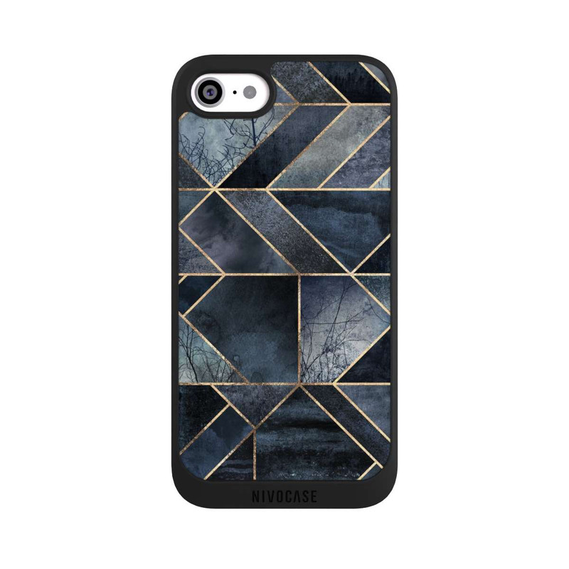 iPhone SE 2022 NIVOpure Abstraktes Natur-Dunkelblau