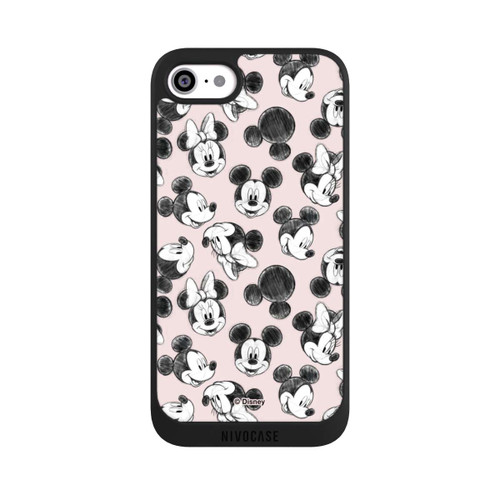 Apple iPhone SE (2022) NIVOpure Minnie &amp; Mickey Viele Gesichter Pink